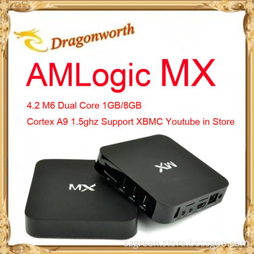 Beelink Mx TV Box Amologic 8726 Dual Core 1GB RAM 8GB ROM WiFi RJ45 HDMI Xbmc Google Android Smart TV Box